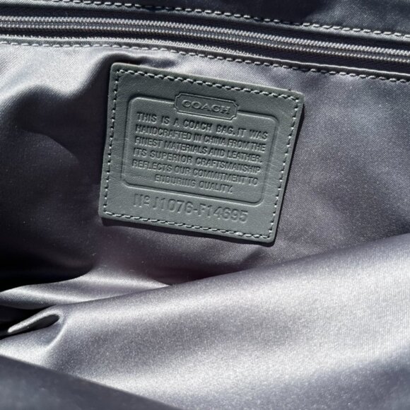 Coach Signature Canvas and Leather Shoulder Bag – Slate Gray, Silver - Picture 2 of 6